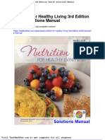 Dwnload full Nutrition for Healthy Living 3rd Edition Schiff Solutions Manual pdf