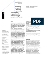 The Relationship Between Central Corneal Thickness and The Optic Disc in An Elderly Population: The Bridlington Eye Assessment Project