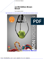 Dwnload Full Nutrition Now 8th Edition Brown Solutions Manual PDF