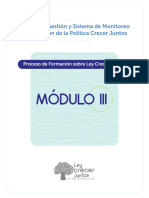 Modelo de Gestión y Sistema de Monitoreo y Evaluación de La Política Crecer Juntos