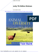 Dwnload Full Animal Diversity 7th Edition Hickman Test Bank PDF