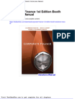 Dwnload Full Corporate Finance 1st Edition Booth Solutions Manual PDF