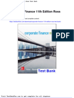 Dwnload Full Corporate Finance 11th Edition Ross Test Bank PDF