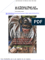 Dwnload Full Anthropology of Religion Magic and Witchcraft 3rd Edition Stein Test Bank PDF