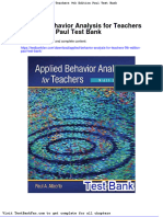 Dwnload Full Applied Behavior Analysis For Teachers 9th Edition Paul Test Bank PDF