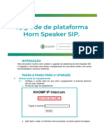 Upgrade de Plataforma - Horn Speaker SIP