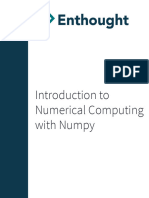Introduction To Numerical Computing With Numpy Manual