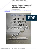 Dwnload Full Applied Corporate Finance 4th Edition Damodaran Solutions Manual PDF