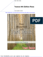 Dwnload Full Corporate Finance 9th Edition Ross Test Bank PDF