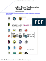 Dwnload Full Sociology in Our Times The Essentials 8th Edition Kendall Test Bank PDF