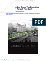 Dwnload Full Sociology in Our Times The Essentials 10th Edition Kendall Test Bank PDF