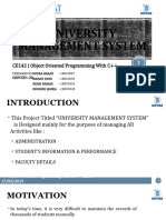 University Management System: CE142 - Object Oriented Programming With C++