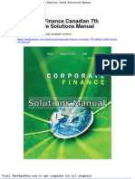 Dwnload Full Corporate Finance Canadian 7th Edition Jaffe Solutions Manual PDF