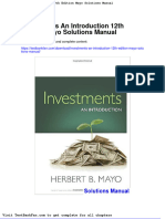 Dwnload Full Investments An Introduction 12th Edition Mayo Solutions Manual PDF