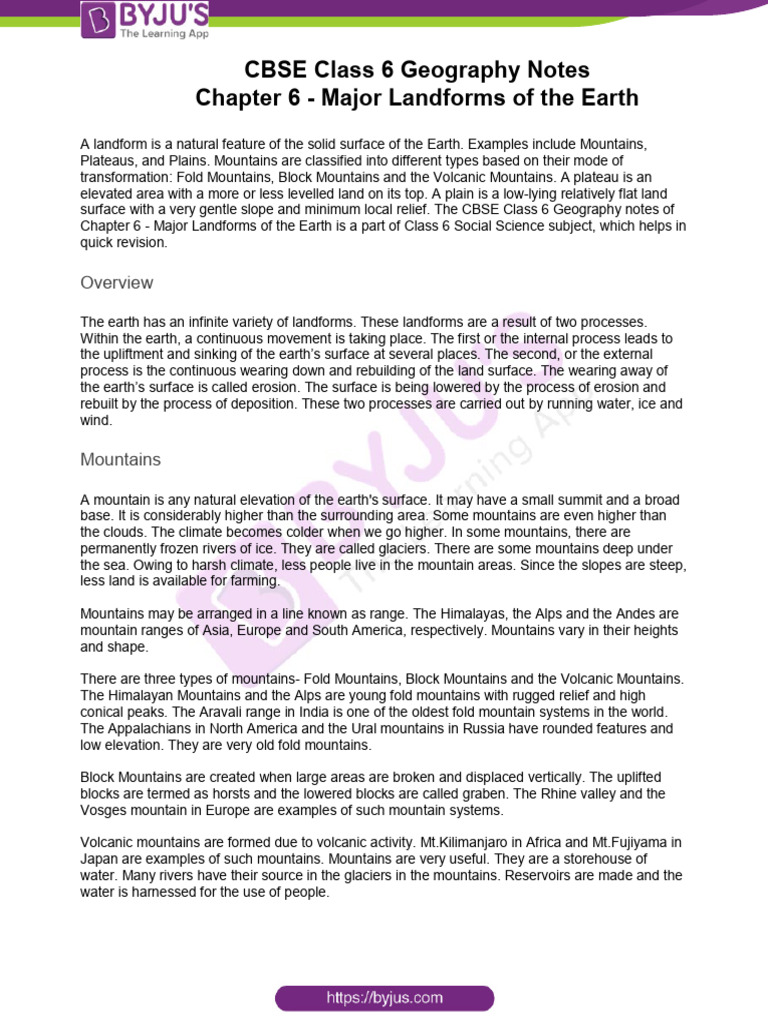 Class 10 Chapter 6 Geography Notes