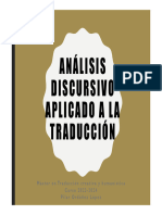 Diapositivas Análisis Discursivo Aplicado ALa Traducción