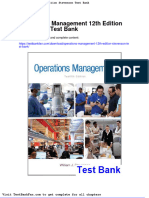 Dwnload Full Operations Management 12th Edition Stevenson Test Bank PDF
