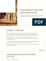 Introduktion Till Antik Litteraturhistoria