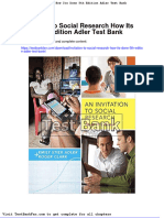 Dwnload Full Invitation To Social Research How Its Done 5th Edition Adler Test Bank PDF