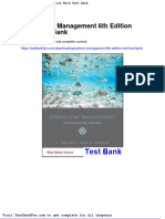 Dwnload Full Operations Management 6th Edition Reid Test Bank PDF