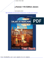 Dwnload Full Art of Being Human 11th Edition Janaro Test Bank PDF