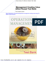 Dwnload Full Operations Management Creating Value Along 7th Edition Russel Test Bank PDF