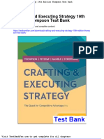 Dwnload Full Crafting and Executing Strategy 19th Edition Thompson Test Bank PDF