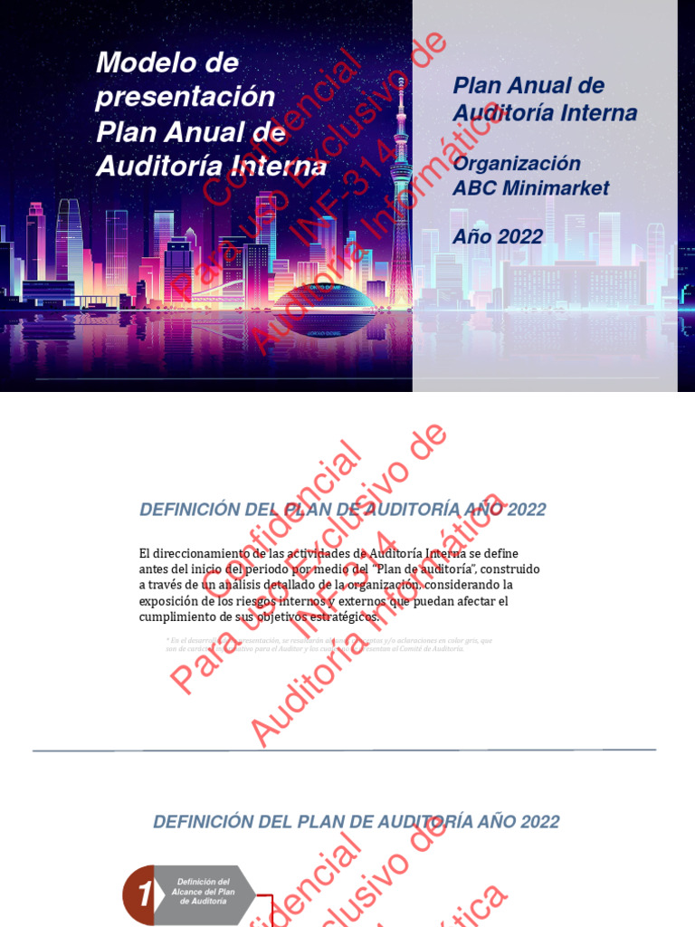 Plan Anual de Auditoría 2022 ABC Minimarket | PDF | Calidad (comercial ...