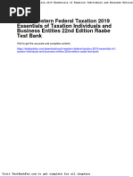 Dwnload Full South Western Federal Taxation 2019 Essentials of Taxation Individuals and Business Entities 22nd Edition Raabe Test Bank PDF