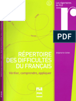 Repertoire Des Difficultes Du Francais