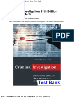 Dwnload Full Criminal Investigation 11th Edition Hess Test Bank PDF
