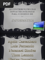 As contribuições das Novas Tecnologias para o ensino