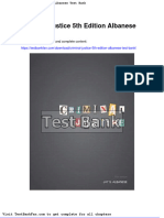 Dwnload Full Criminal Justice 5th Edition Albanese Test Bank PDF