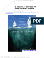 Dwnload Full Auditing and Assurance Services 5th Edition Louwers Solutions Manual PDF