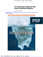 Dwnload Full Auditing and Assurance Services 4th Edition Louwers Solutions Manual PDF
