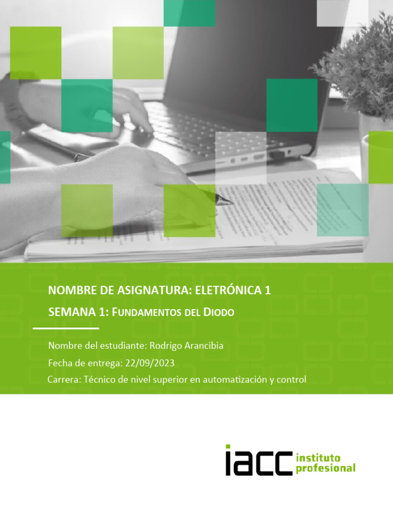 Rodrigo Arancibia Control1 | PDF | Diodo emisor de luz | Diodo