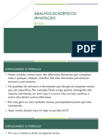 Módulo 3 - Trabalhos Acadêmicos - Estrutura e Formatação