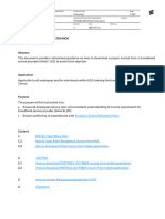 Format of Broadband Invoice