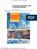 Dwnload Full Kleppners Advertising Procedure 18th Edition Lane Solutions Manual PDF