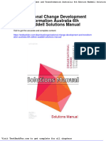 Dwnload Full Organisational Change Development and Transformation Australia 6th Edition Waddell Solutions Manual PDF