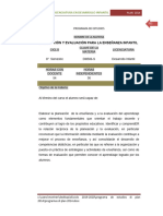 Planeación y Evaluación para La Enseñanza Infantil