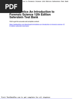 Dwnload Full Criminalistics An Introduction To Forensic Science 12th Edition Saferstein Test Bank PDF