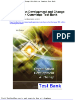 Dwnload Full Organization Development and Change 10th Edition Cummings Test Bank PDF