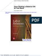 Dwnload Full Labor Relations Striking A Balance 5th Edition Budd Test Bank PDF