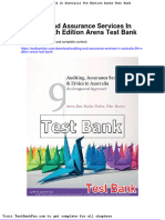 Dwnload Full Auditing and Assurance Services in Australia 9th Edition Arens Test Bank PDF