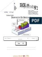 Devoir de Synthèse N°2 - Technologie Dispositif de Bridage - 2ème Sciences (2012-2013) Mme Toumi Imen