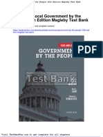Dwnload Full State and Local Government by The People 16th Edition Magleby Test Bank PDF