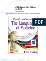 Language of Medicine 10th Edition Chabner Test Bank