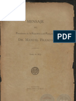 Mensaje Dr. Manuel Franco 1918 - PARAGUAY - Portal Guarani