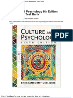 Dwnload Full Culture and Psychology 6th Edition Matsumoto Test Bank PDF